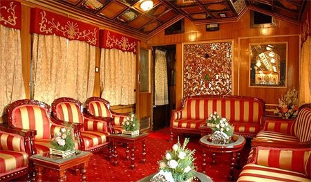 Interiors of the Palace on Wheels.