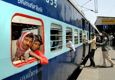 A passenger train in Ranchi.