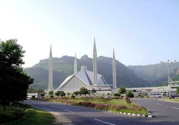 A view of King Faisal Mosque in Islamabad.