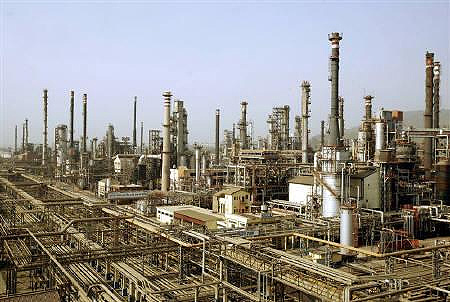 A view of Bharat Petroleum Corporation refinery is seen in Mumbai.