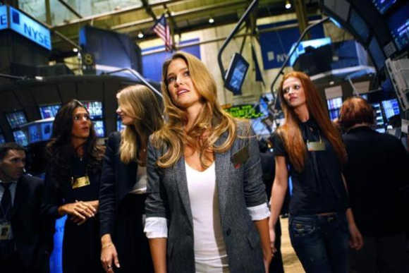 Hollywood stars and models grace Wall Street
