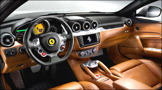 Interior view of Ferrari FF.