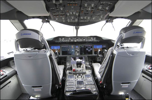 Dreamliner cockpit.