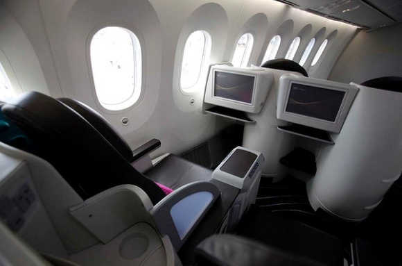 A view inside the aircraft.