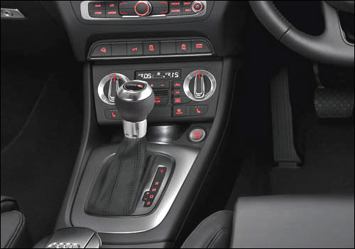 Audi Q3 gear shifter.