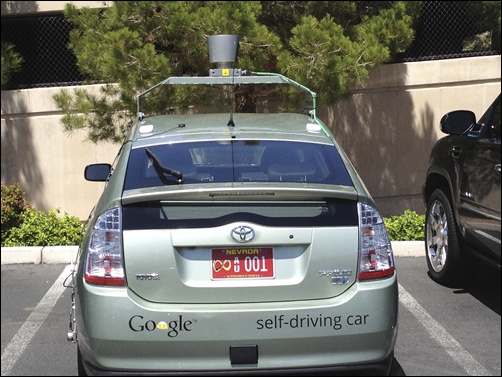 Handout photo of the Google self-driven car in Las Vegas.