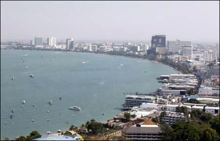 A general view shows the beach town of Pattaya.