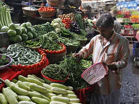 A vegetable market