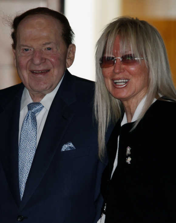 Sheldon Adelson with his wife Miriam.