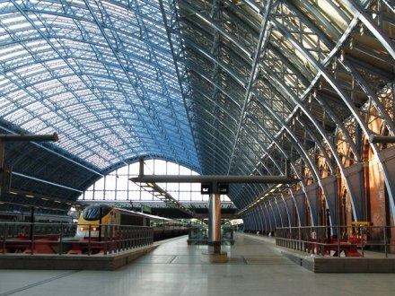 St. Pancras Station -- Eurostar platforms.