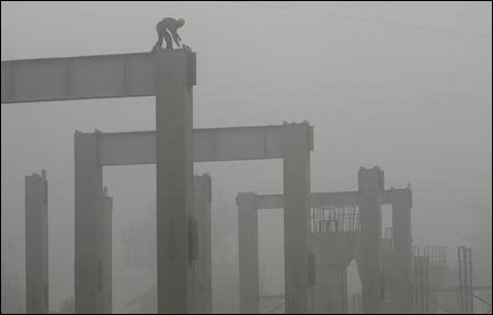 Smog in Delhi. Photograph: Reuters