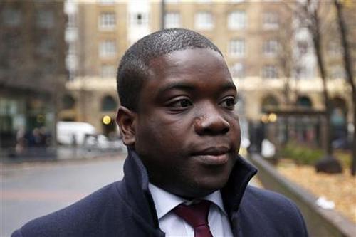 Former UBS trader Kweko Adoboli at Southwark Crown Court in London. He is jailed for seven years for the fraud.