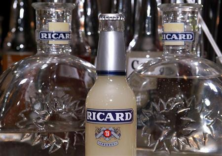 Thi file photo shows a bottle of ''ready-to-drink'' pastis, the famous French anise-flavoured aperitif, seen at a bar in Toulouse.