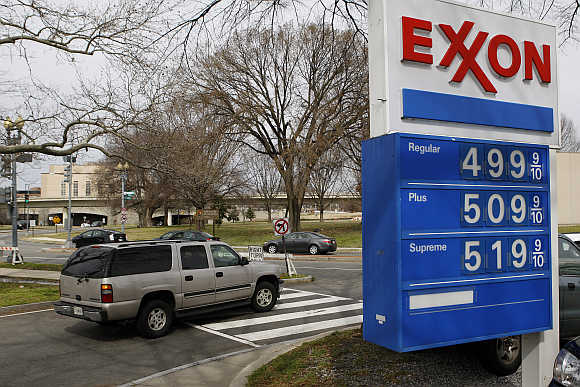 An Exxon petrol station in Washington.