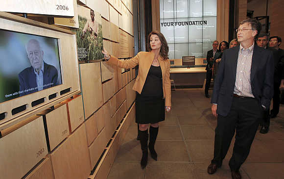 Bill Gates with his wife Melinda in Seattle.