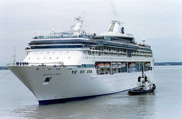 Ocean liner 'Legend of the Seas' is owned by the Norvegian company Royal Carribean Cruise Line.
