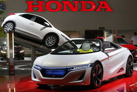 The Honda roadster EV-Ster electric car.
