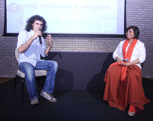 Imtiaz Ali with scriptwriter Anuraadha Tewari.