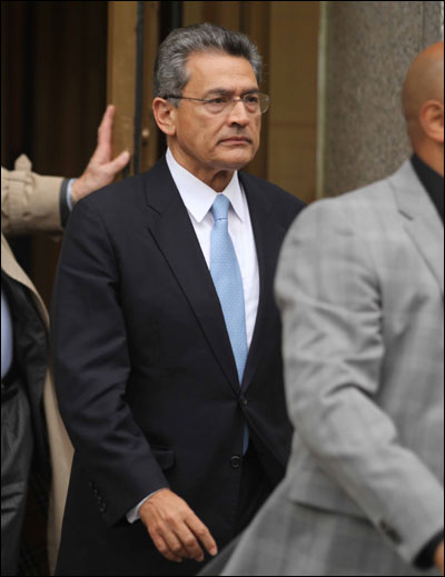 Rajat Gupta coming out of court after the sentencing.