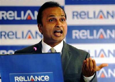 This file photo shows Anil Ambani speaking during a news conference in Mumbai.