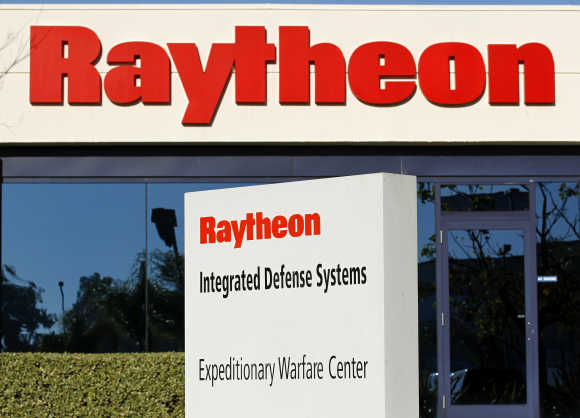 One of Raytheon's Integrated Defence buildings is seen in San Diego, United States.