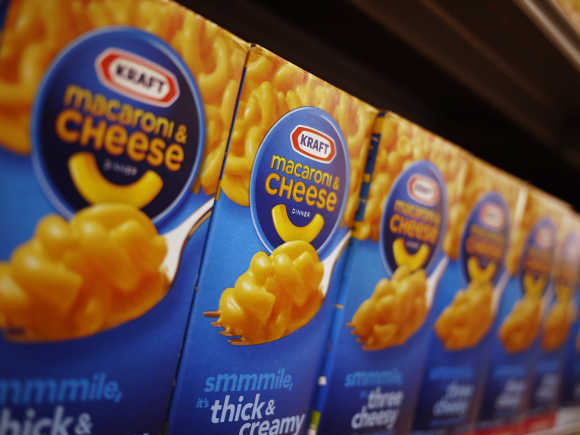 Kraft macaroni and cheese products on the shelf at a grocery store in Washington, DC.