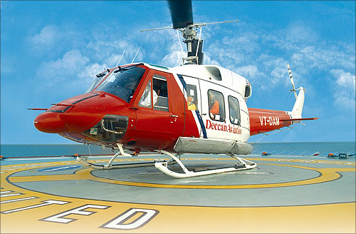 Deccam Aviation helicopter.