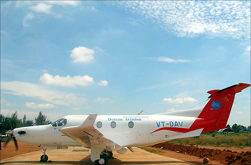 Deccan Shuttles charter flight.