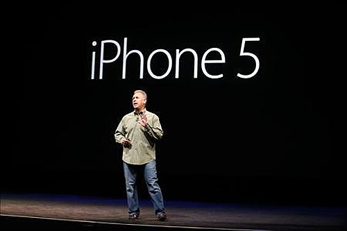 Apple's Senior Vice President of Worldwide Marketing, Phil Schiller, speaks during Apple Inc.'s iPhone 5 media event in San Francisco, California.