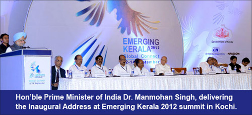 Prime Minister Manmohan Singh at the Emerging Kerala Summit.