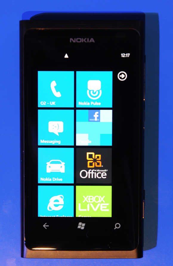 Nokia Lumia 800 smartphone in London.