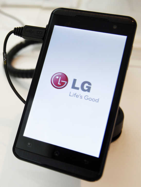 A LG Electronics Optimus 3D smartphone.