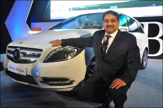 Debashis Mitra, Director Sales and Marketing, Mercedes-Benz India at the launch of India's first Sports Tourer B Class.