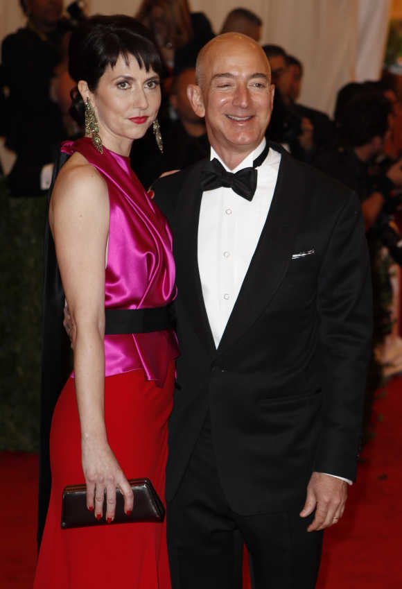Jeff Bezos with his wife Mackenzie.