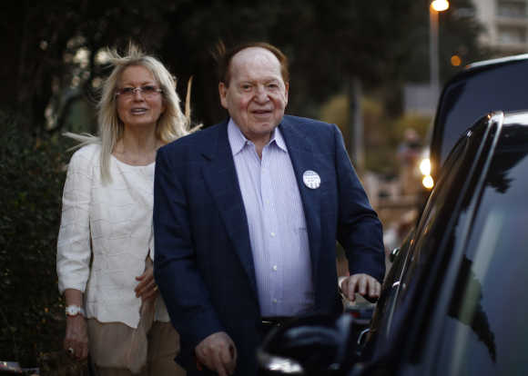 Sheldon Adelson with his wife Miriam.