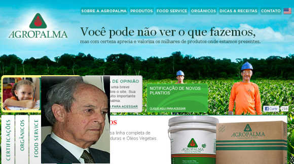 Aloysio de Andrade Faria, inset, owner, Agropalma.