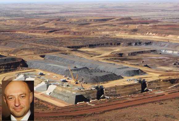 Gennady Borisovich Bogolyubov, inset, controls Australia's biggest manganese mine.