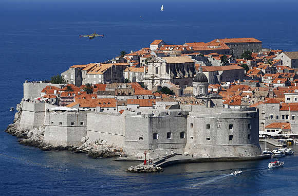 A view of Unesco's protected medieval town of Dubrovnik in Croatia.