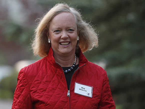 Hewlett Packard CEO and President Meg Whitman in Sun Valley, Idaho, United States.