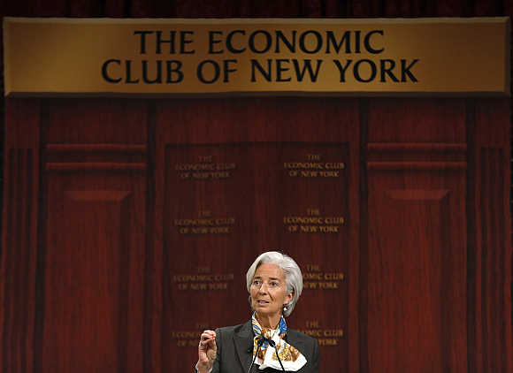 International Monetary Fund Managing Director Christine Lagarde at the Economic Club of New York.