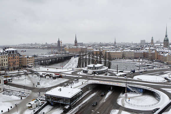 A view shows Stockholm in Sweden.