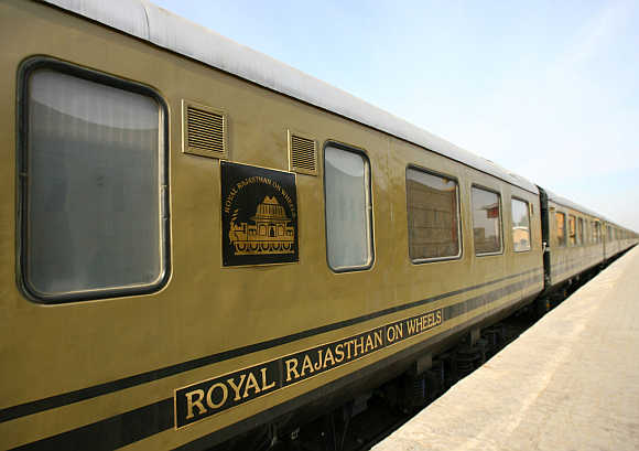 Luxury train Royal Rajasthan on Wheels in Jaisalmer, Rajasthan.