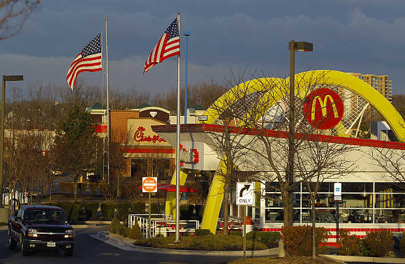 A retro McDonald's restaurant in Arundel Mills, Maryland, United States.