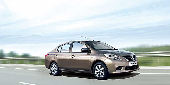 A view of Nissan Sunny.