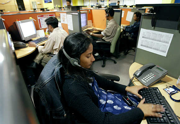 There are businesses that still believe that customers are key to their existence. A call centre in Bangalore.