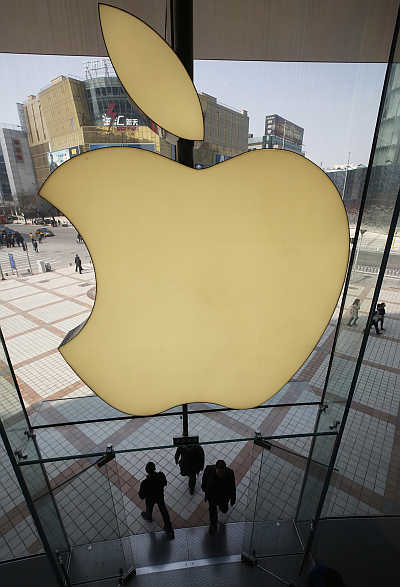 Apple's logo at its store in Beijing, China. Apple is one of the best-known brands in the world.