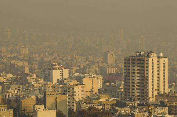 Smog over northwestern Tehran.