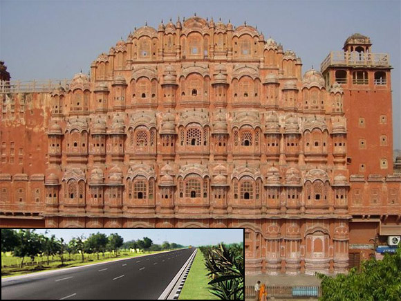 Jaipur-Kishangarh Expressway (Inset).