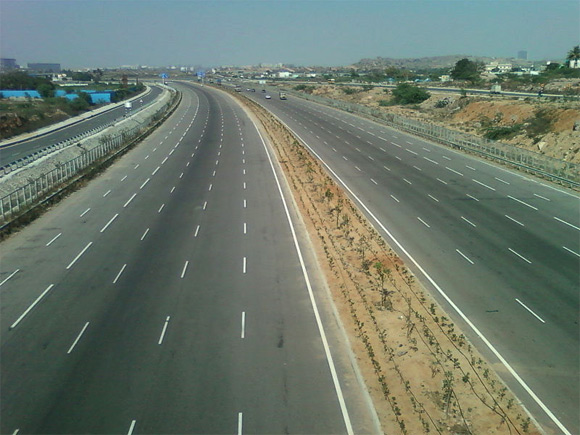 Outer Ring Road (Nehru ORR) at Narsinghi, Hyderabad.