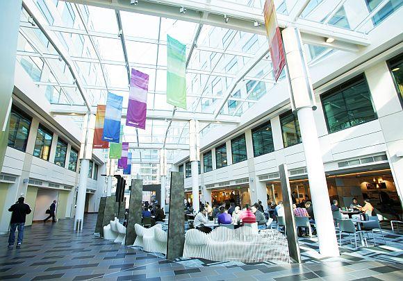 Courtyard in Advanta building complex near Bellevue, Washington.